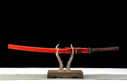 Crimson Eclipse - Katana Forjata Manual din 65Mn Spring Steel