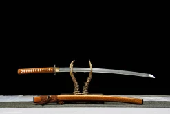 Alternative view of Obsidian Inferno - Katana Forjata Manual din Oțel carbon 1065