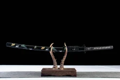 Alternative view of Ultima Lumină a Ginkgo - Katana Forjata Manual din Oțel carbon 1065
