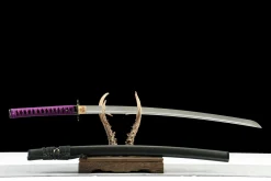 Abyss Edge - Katana Forjata Manual din Oțel damasc călit în lut