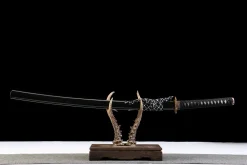 Golden Ink Feather - Katana Forjata Manual din Oțel damasc călit în lut