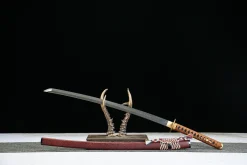 Alternative view of Flame Edge - Katana Forjata Manual din Oțel damasc
