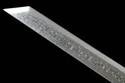 Alternative view of Damascus Iron - Chinese Dao Forjata Manual din Oțel damasc premium