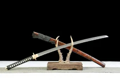Alternative view of Shadow Warrior - Katana Forjata Manual din Oțel damasc