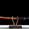 Golden Crimson Wave - Katana Forjata Manual din Oțel Sanmai laminat