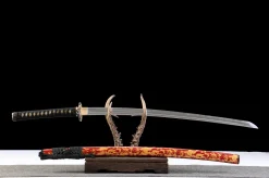 Alternative view of Golden Crimson Wave - Katana Forjata Manual din Oțel Sanmai laminat