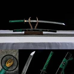 Jade Shadow - Katana Forjata Manual din Oțel T10