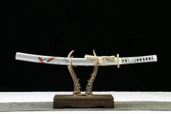 Koi Wakizashi - Wakizashi Forjata Manual din Oțel carbon 1065
