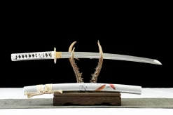 Alternative view of Koi Wakizashi - Wakizashi Forjata Manual din Oțel carbon 1065