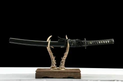 Shadow Phantom - Wakizashi Forjata Manual din Oțel carbon 1065